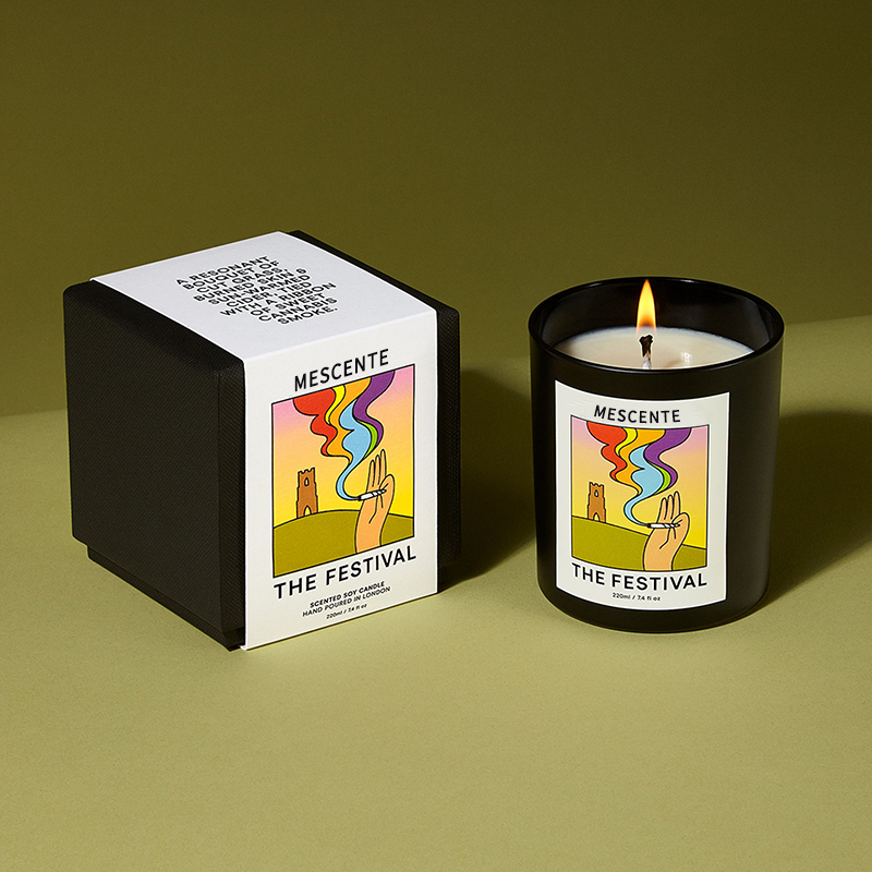 M&Scent Hurtownia luksusowych niestandardowych marek robione świąteczne kryształowe świece zapachowe z wosku sojowego