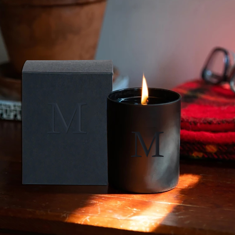 M&Scent Hurtownia Luksusowych Czarnych Wyjątkowych Słoików Ślubne Dekoracyjne Sojowe Świece Zapachowe Z Kryształami
