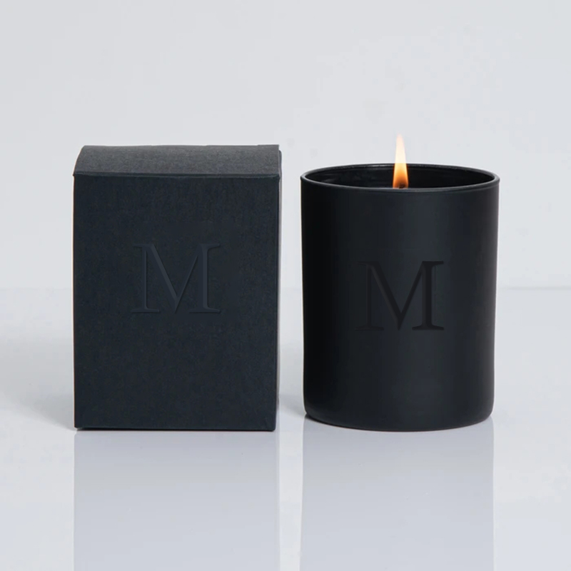 M&Scent Hurtownia Luksusowych Czarnych Wyjątkowych Słoików Ślubne Dekoracyjne Sojowe Świece Zapachowe Z Kryształami