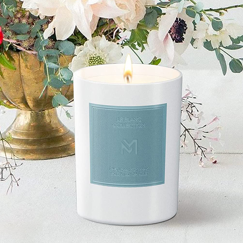 M&Scent Hurtownia niestandardowych, luksusowych zestawów świątecznych świec aromaterapeutycznych z wosku sojowego w czarnych szklanych opakowaniach