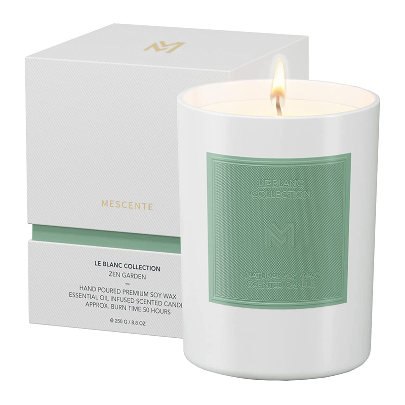 M&Scent Hurtownia niestandardowych, luksusowych zestawów świątecznych świec aromaterapeutycznych z wosku sojowego w czarnych szklanych opakowaniach