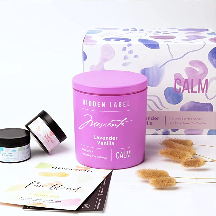 M&Scent Hurtownia luksusowych świec zapachowych z wosku sojowego z kryształkami w czarnych szczypcach