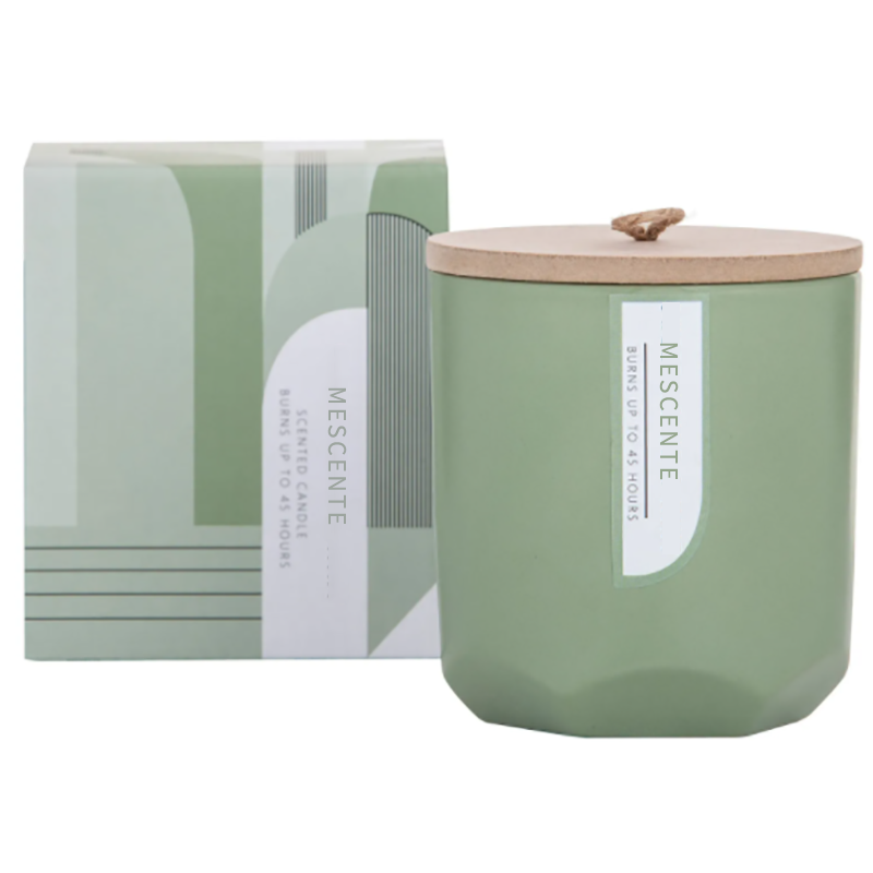 M&Scent Custom Luxury tworzywo własny producent świec zapachowych sojowych z drewnianym węzłem szklanym słoju