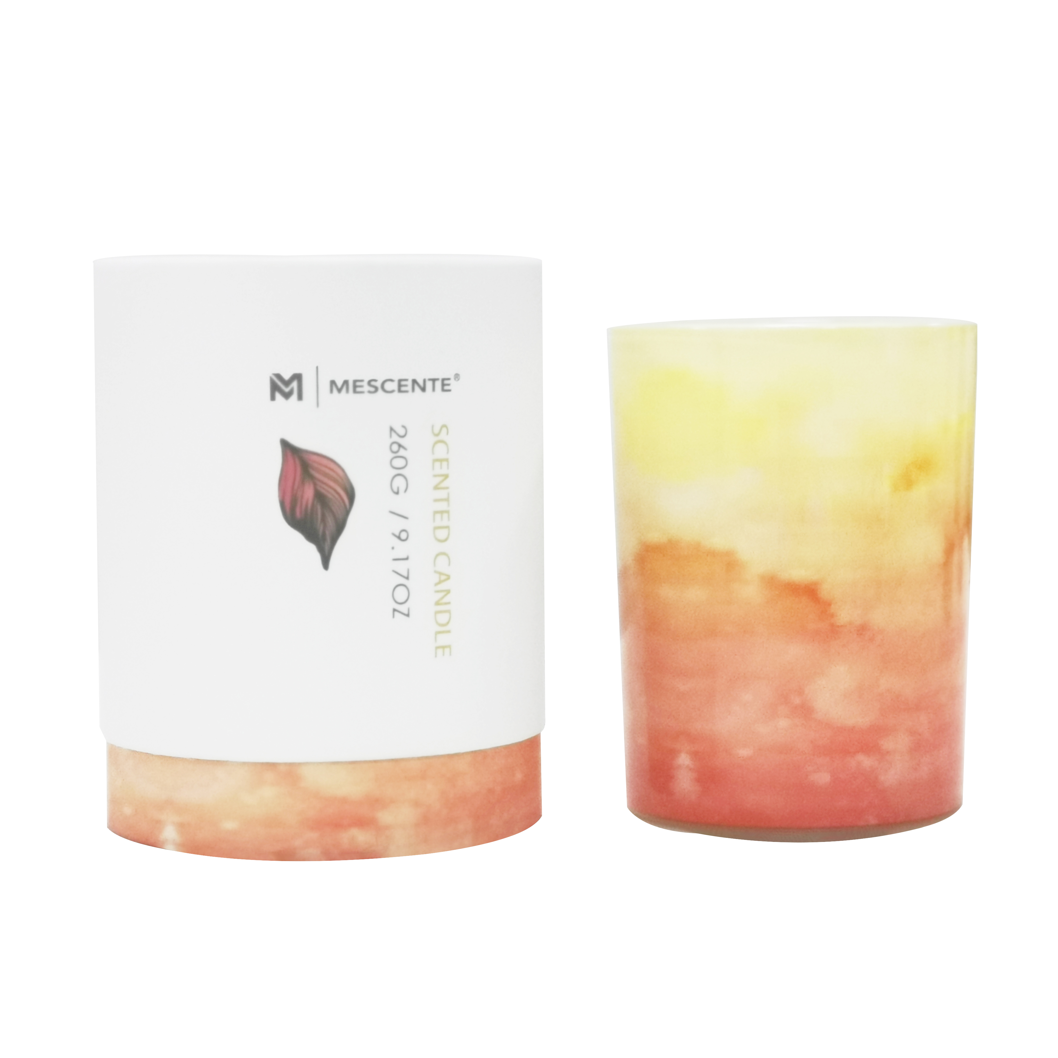 M&Scent hurtowa świeca palmowa z zielonego szkła w szkle, świece duchowe