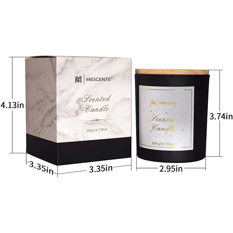 M&Scent własne logo Mini okrągła butelka ze szkła kryształowego mocna kawa świece zapachowe z wosku sojowego z pudełkiem luzem