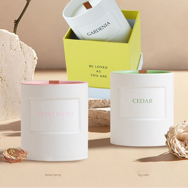 M&Scent hurtownia niestandardowych luksusowych szklanych opakowań zapachowych do domu, świece zapachowe z wosku sojowego