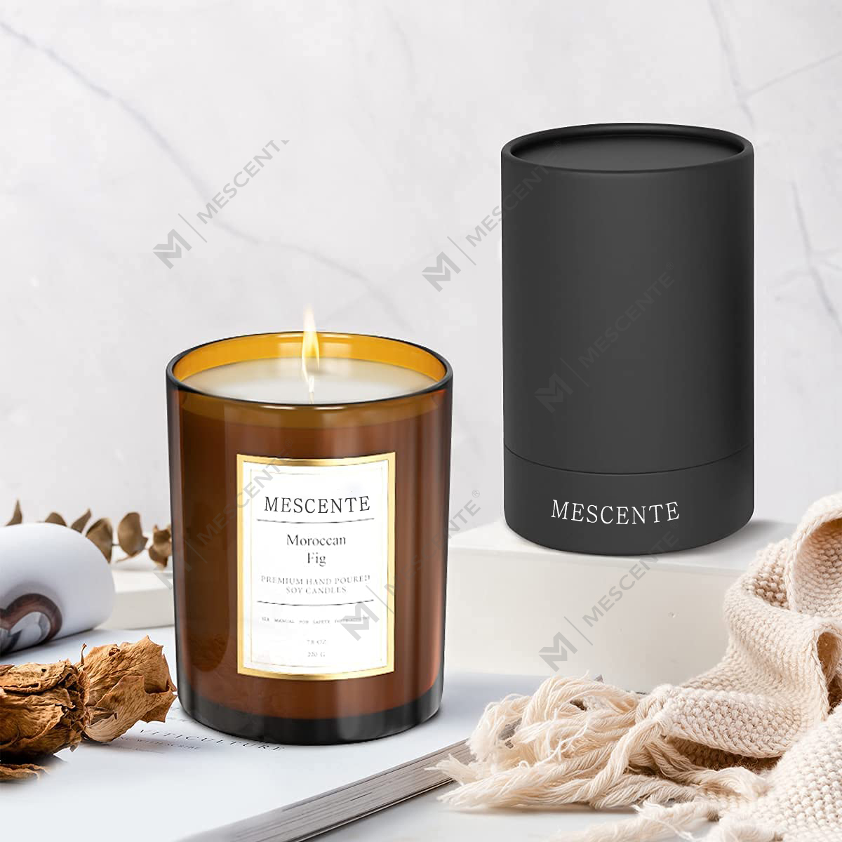 M&Scent Hurtowe zamówienie zbiorcze Luksusowe, niestandardowe, prywatne marki, zapachowe świece sojowe z wosku sojowego, zestaw upominkowy