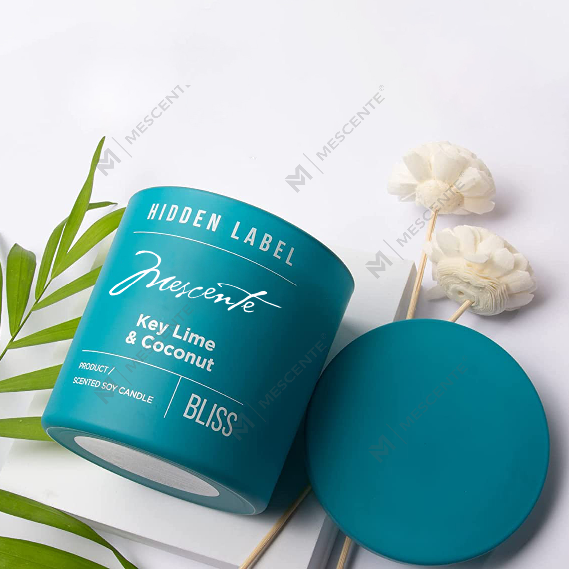 M&Scent Hurtownia luksusowych świec zapachowych z wosku sojowego z kryształkami w czarnych słoikach