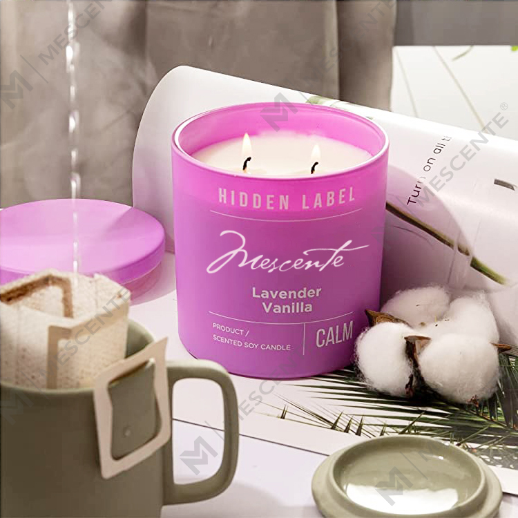 M&Scent Hurtownia luksusowych świec zapachowych z wosku sojowego z kryształkami w czarnych słoikach