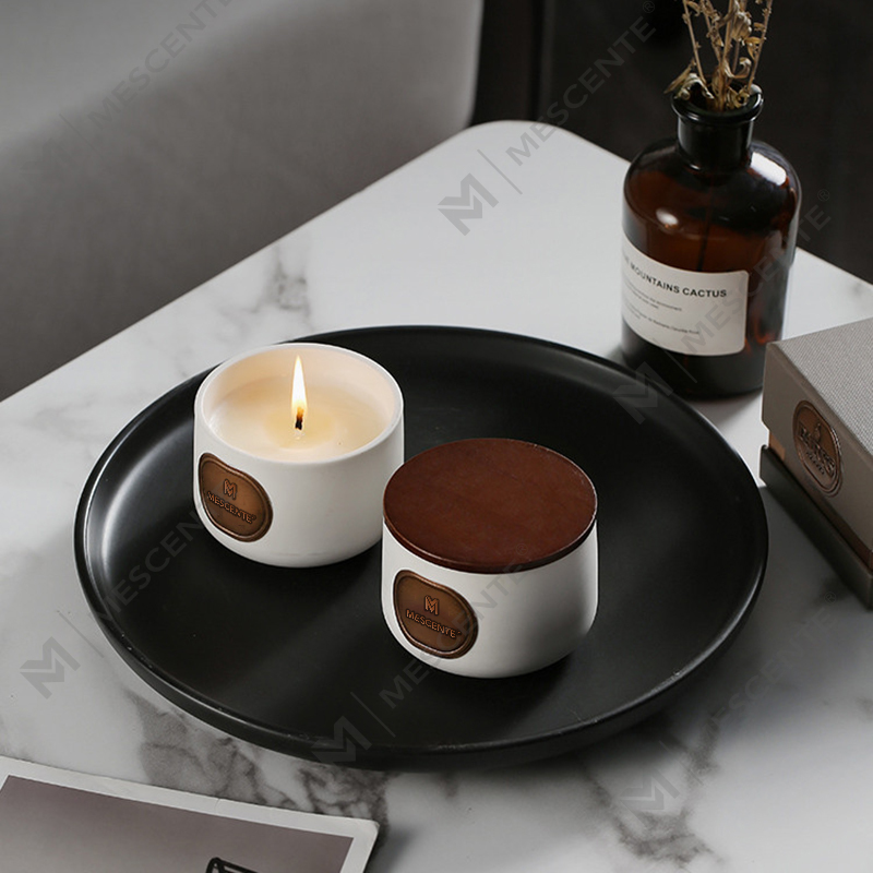 Zestawy upominkowe ceramicznych świec zapachowych z wosku kokosowego marki własnej M&Scent