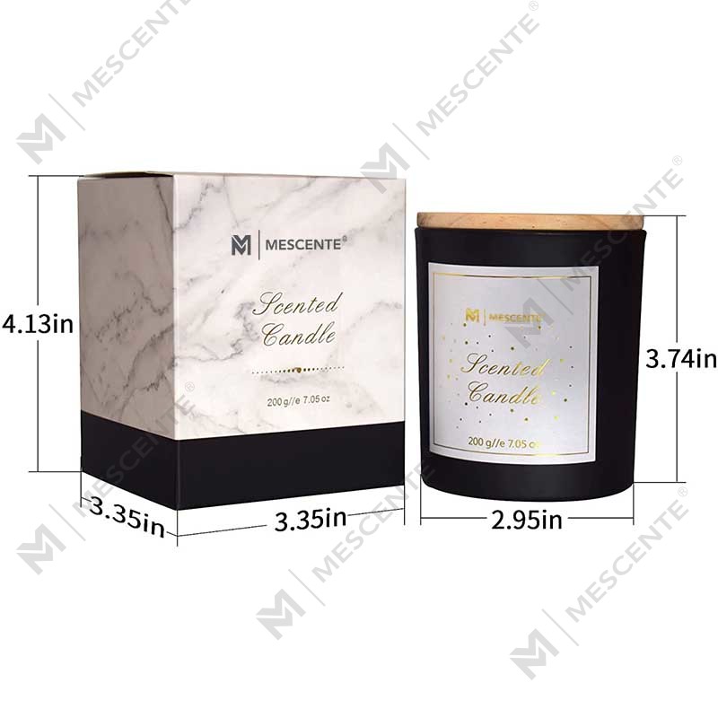 M&Scent własne logo Mini okrągła butelka ze szkła kryształowego mocna kawa świece zapachowe z wosku sojowego z pudełkiem luzem