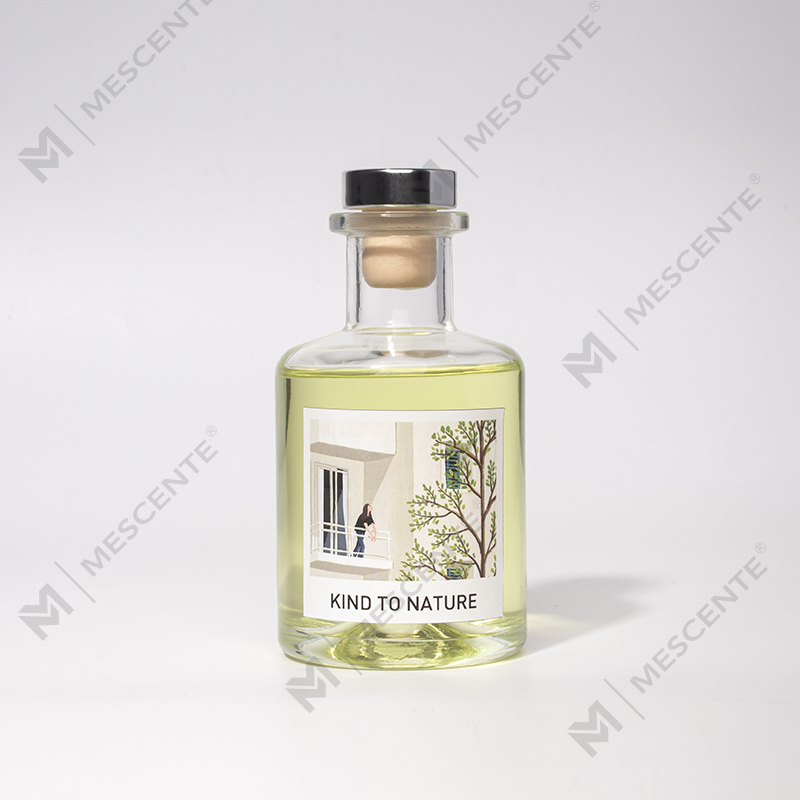 M&Scent Luksusowy, dekoracyjny dyfuzor olejków eterycznych z dużą butelką i zestawem upominkowym z suszonymi kwiatami
