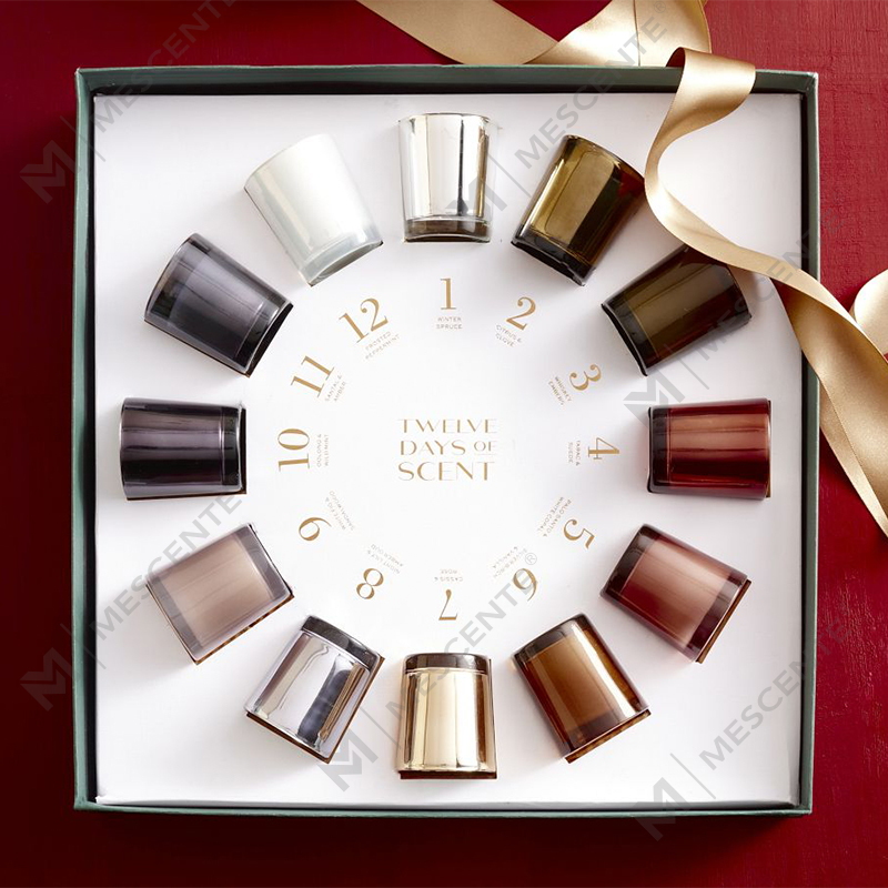 M&Scent Luxury Custom Jar Home Zapachowe świąteczne świece zapachowe z wosku sojowego z pokrywką