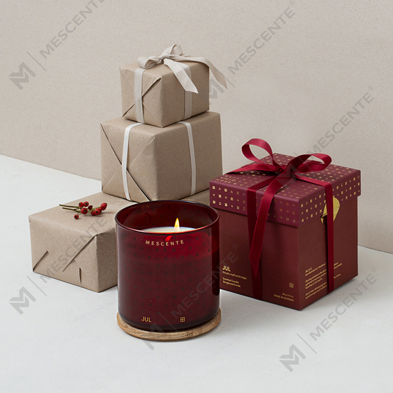 M&Scent Luxury Custom Handmade świąteczne dekoracyjne świece zapachowe z wosku sojowego z pudełkiem