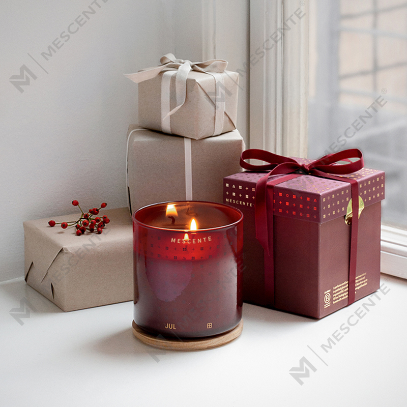 M&Scent Luxury Custom Handmade świąteczne dekoracyjne świece zapachowe z wosku sojowego z pudełkiem