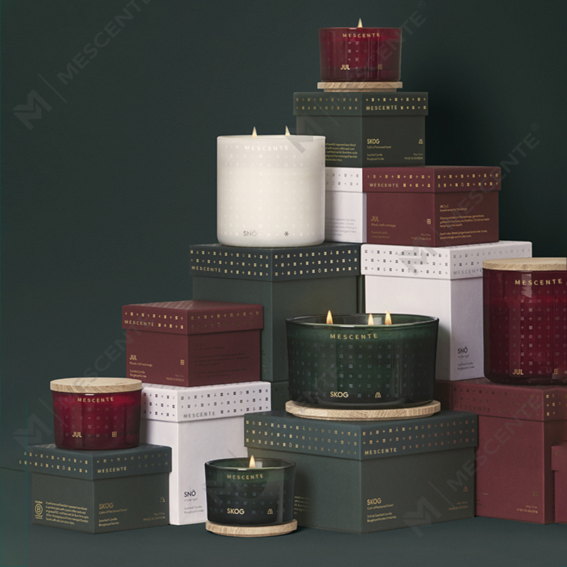 M&Scent Luxury Custom Handmade świąteczne dekoracyjne świece zapachowe z wosku sojowego z pudełkiem