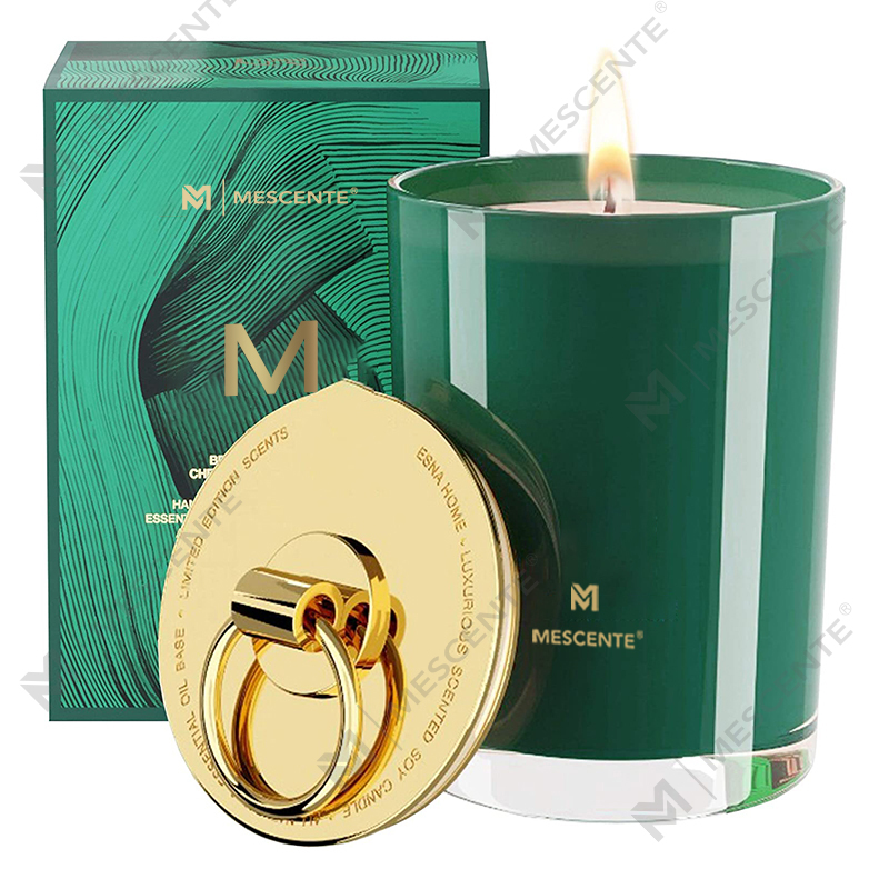 M&Scent Luxury White Wosk Sojowy Logo Spersonalizowane ślubne świece zapachowe, niestandardowa świeca obozowa