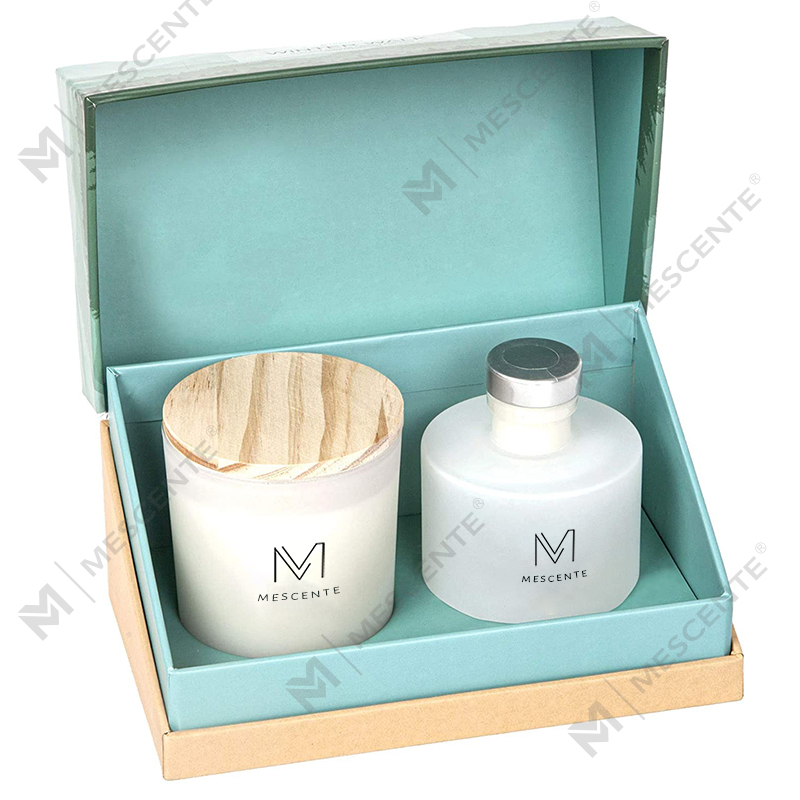 M&Scent Luksusowa spersonalizowana prywatna marka Jesienny wystrój Aromatowe świece zapachowe sojowe Zestaw upominkowy z dyfuzorem trzcinowym