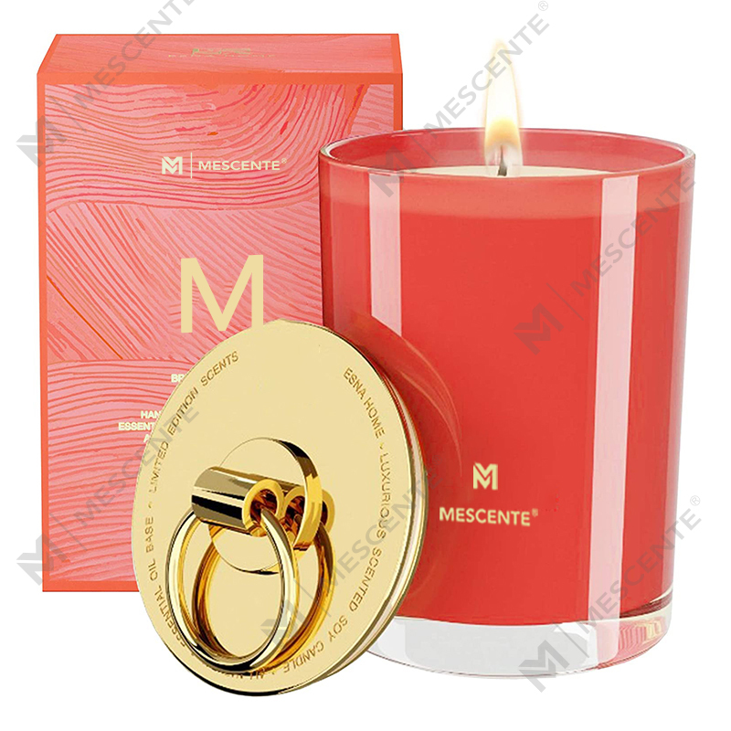 M&Scent Luxury White Wosk Sojowy Logo Spersonalizowane ślubne świece zapachowe, niestandardowa świeca obozowa