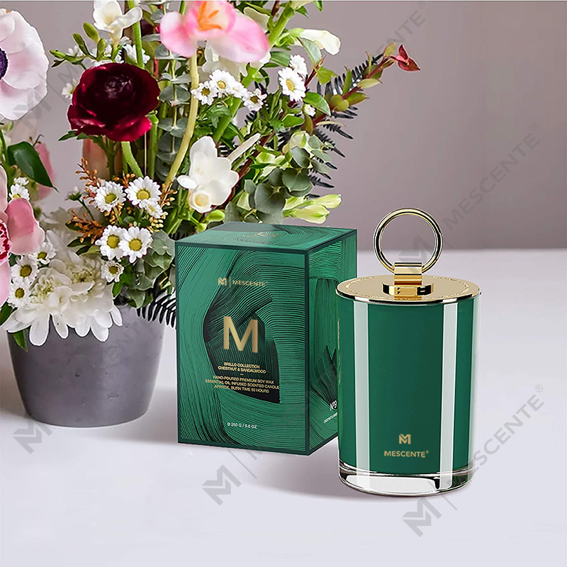 M&Scent Luxury White Wosk Sojowy Logo Spersonalizowane ślubne świece zapachowe, niestandardowa świeca obozowa