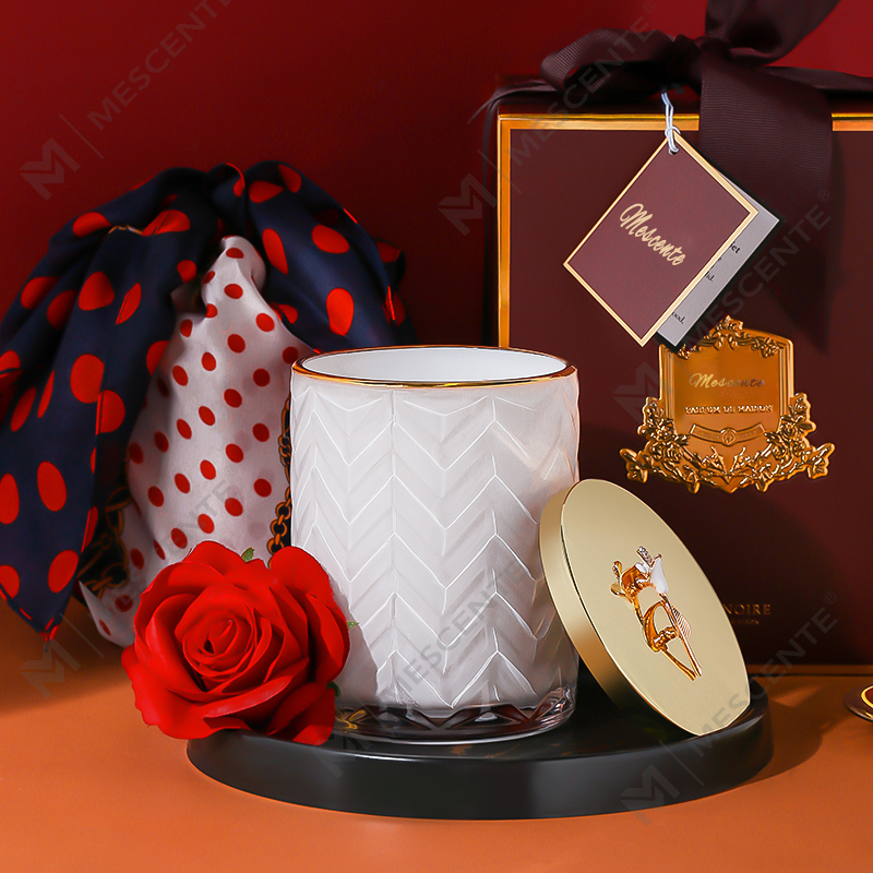 M&Scent hurtownia niestandardowy pojemnik z prywatną marką aromaterapia zapachowe świece zapachowe sojowe z kryształami