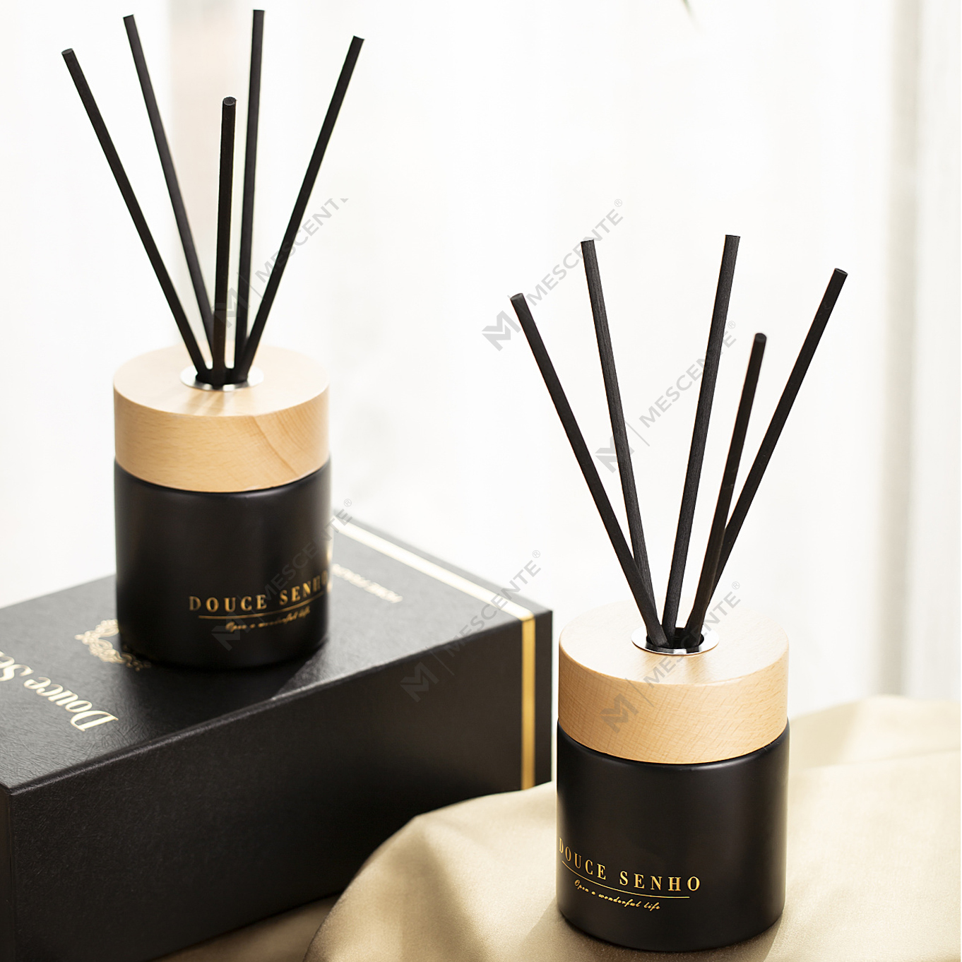M&Scent Czarna butelka Perfumy Aroma Dyfuzor Reed Oil, Zapach Tajlandia Reed Dyfuzory Zestaw upominkowy