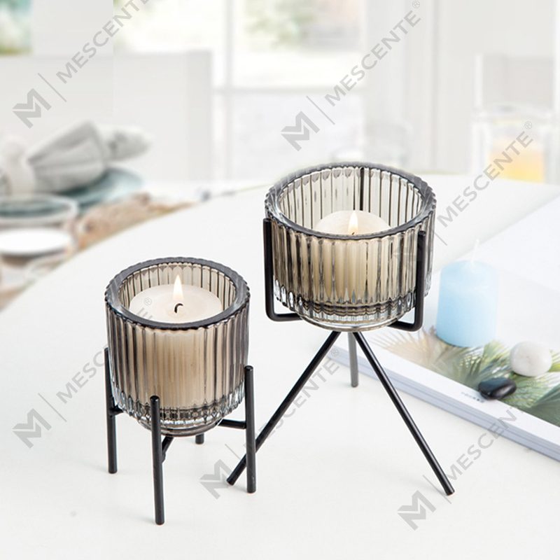 M&Scent Luxury Decor Szklany świecznik kryształowy, świeczniki luzem