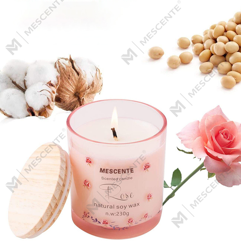 M&Scent Ręcznie robiony luksusowy szklany świecznik Spiritual Ceramics Świeca zapachowa filarowa Waniliowa z kryształkami