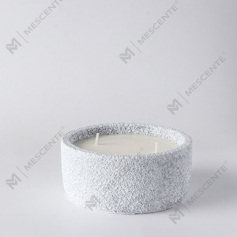 M&Scent Luxury Handmade Logo Duchowe świece filarowe Szkło zapachowe z kryształkami, świeca z 3 knotami