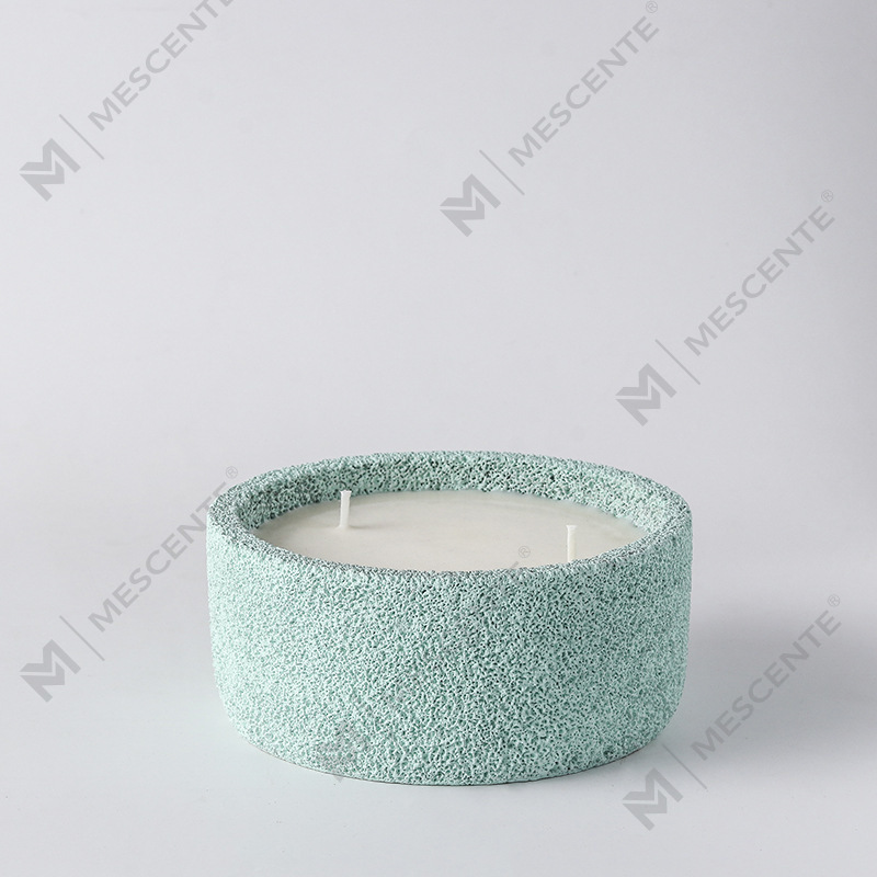 M&Scent Luxury Handmade Logo Duchowe świece filarowe Szkło zapachowe z kryształkami, świeca z 3 knotami