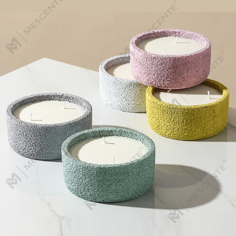 M&Scent Luxury Handmade Logo Duchowe świece filarowe Szkło zapachowe z kryształkami, świeca z 3 knotami