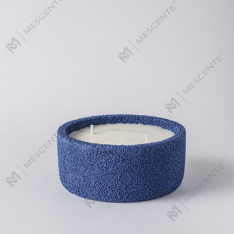 M&Scent Luxury Handmade Logo Duchowe świece filarowe Szkło zapachowe z kryształkami, świeca z 3 knotami
