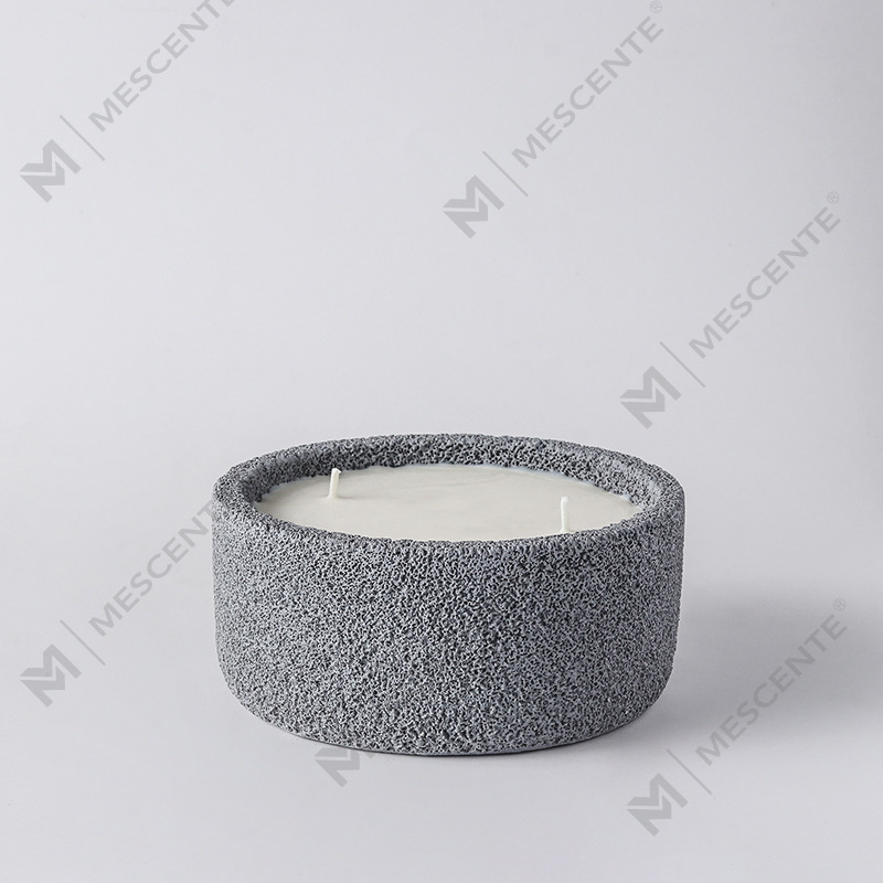 M&Scent Luxury Handmade Logo Duchowe świece filarowe Szkło zapachowe z kryształkami, świeca z 3 knotami