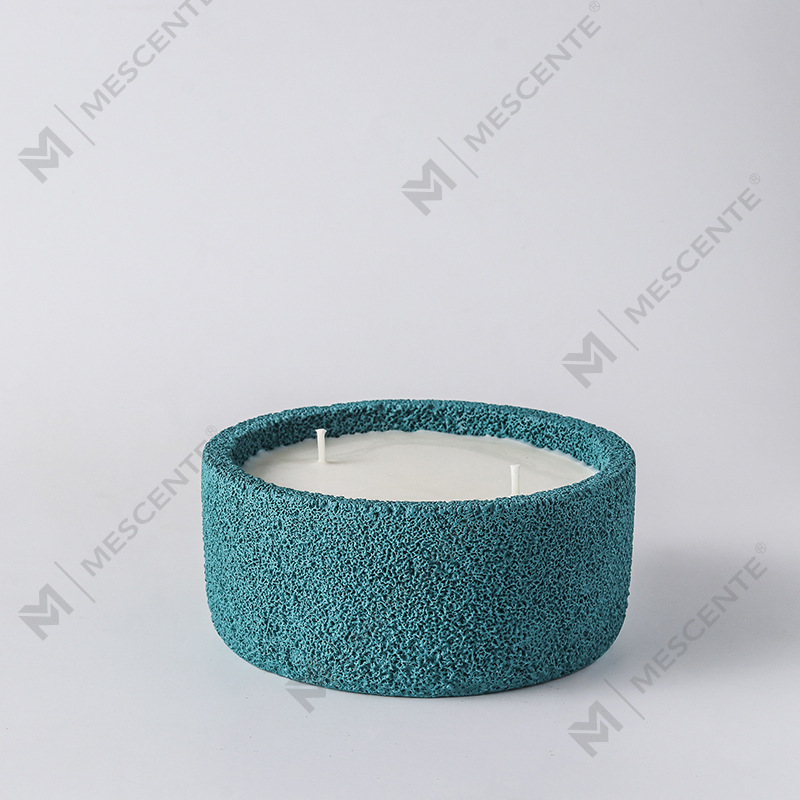 M&Scent Luxury Handmade Logo Duchowe świece filarowe Szkło zapachowe z kryształkami, świeca z 3 knotami