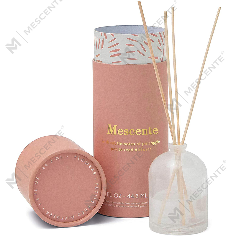 M&Scent Luksusowa, niestandardowa, duża szklana butelka w kolorze różowego złota Kwiatowa marka prywatna Dyfuzor z trzciny w płynie z pudełkiem