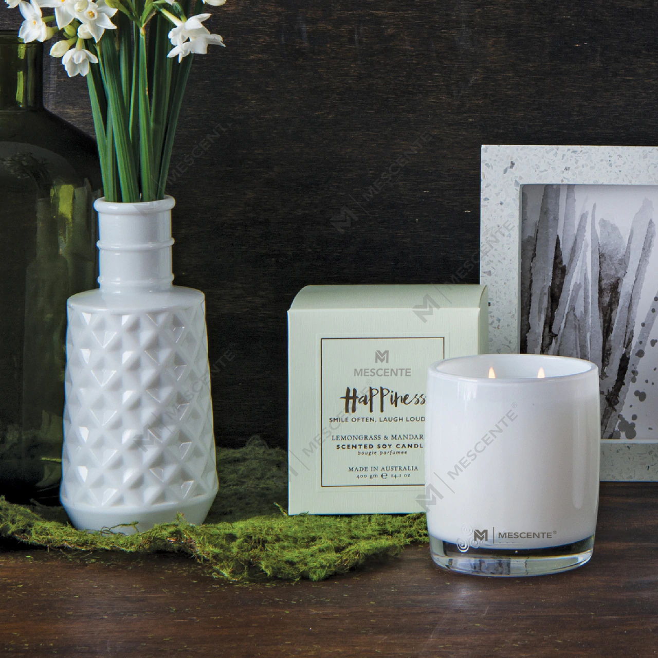 M&Scent Duża szklana butelka Home Essentials Zestaw upominkowy z dyfuzorem zapachowym z trzciny i patyczkami rattanowymi