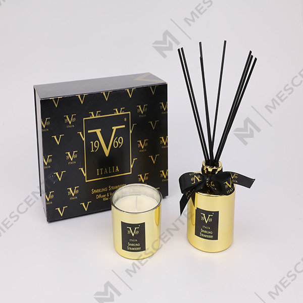 Zestaw upominkowy M&Scent Home Dyfuzor zapachowy w kształcie trzciny ze świecą zapachową A29260-2