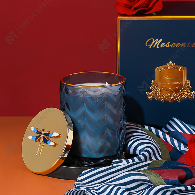 M&Scent hurtownia niestandardowy pojemnik z prywatną marką aromaterapia zapachowe świece zapachowe sojowe z kryształami