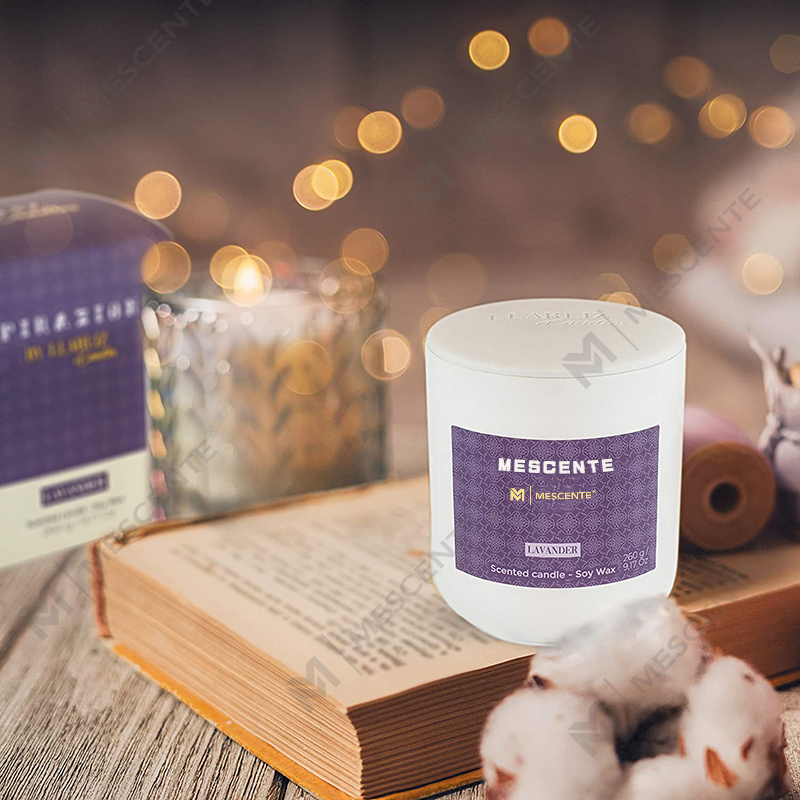 Świece na bazie soi M&Scent Mason Jar Mini, luksusowe opakowanie Marmurowa świeca, wosk sojowy