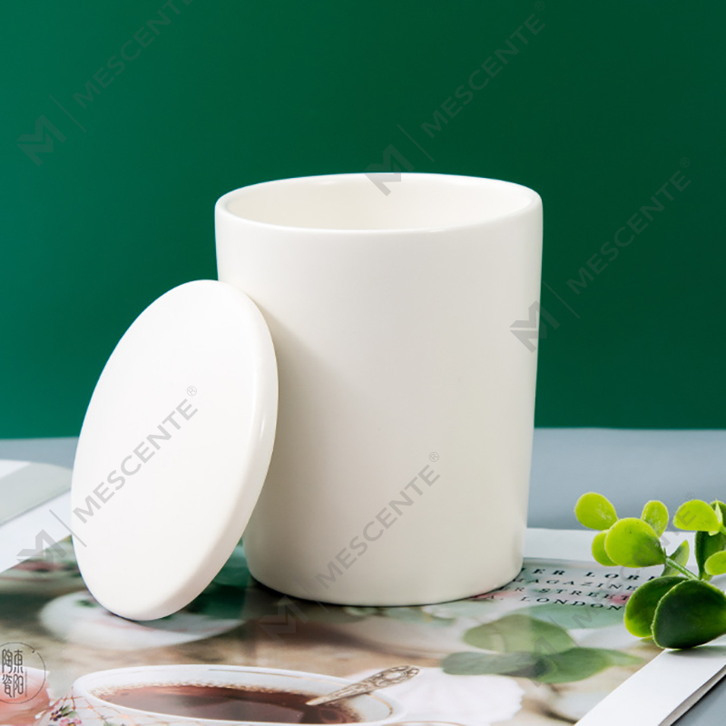 Luksusowe, niestandardowe słoiki ceramiczne, prywatna marka Citta, pachnące świece z wosku sojowego z suszonymi kwiatami