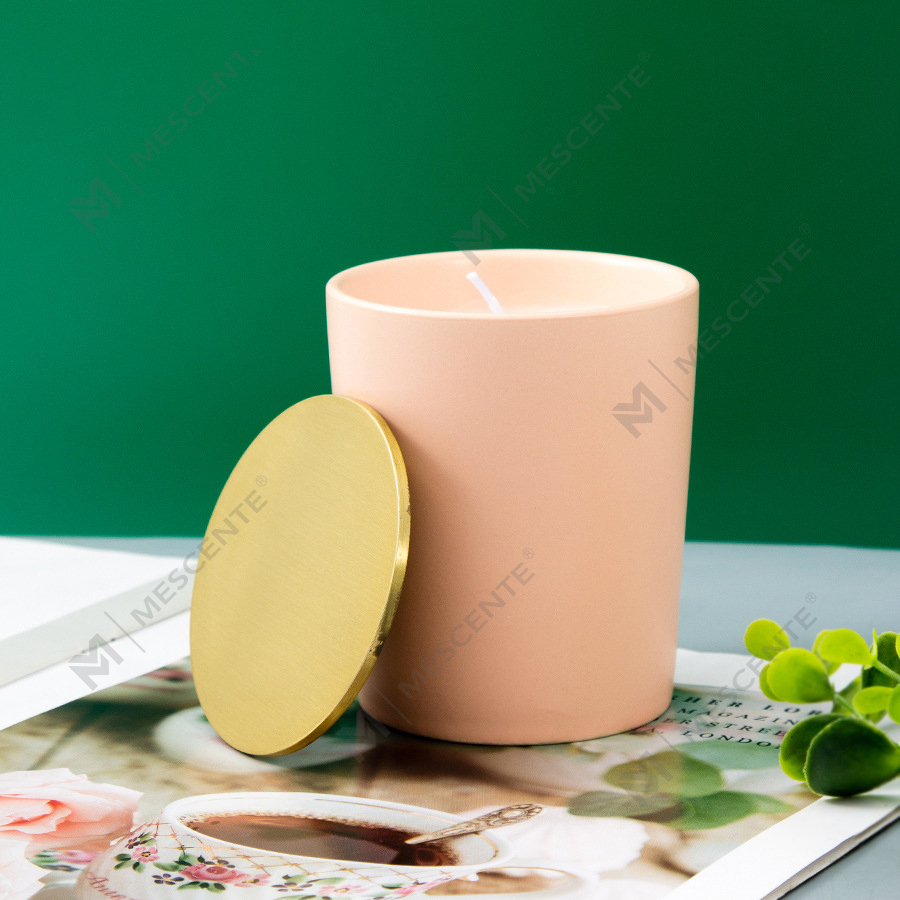 Luksusowe, niestandardowe słoiki ceramiczne, prywatna marka Citta, pachnące świece z wosku sojowego z suszonymi kwiatami