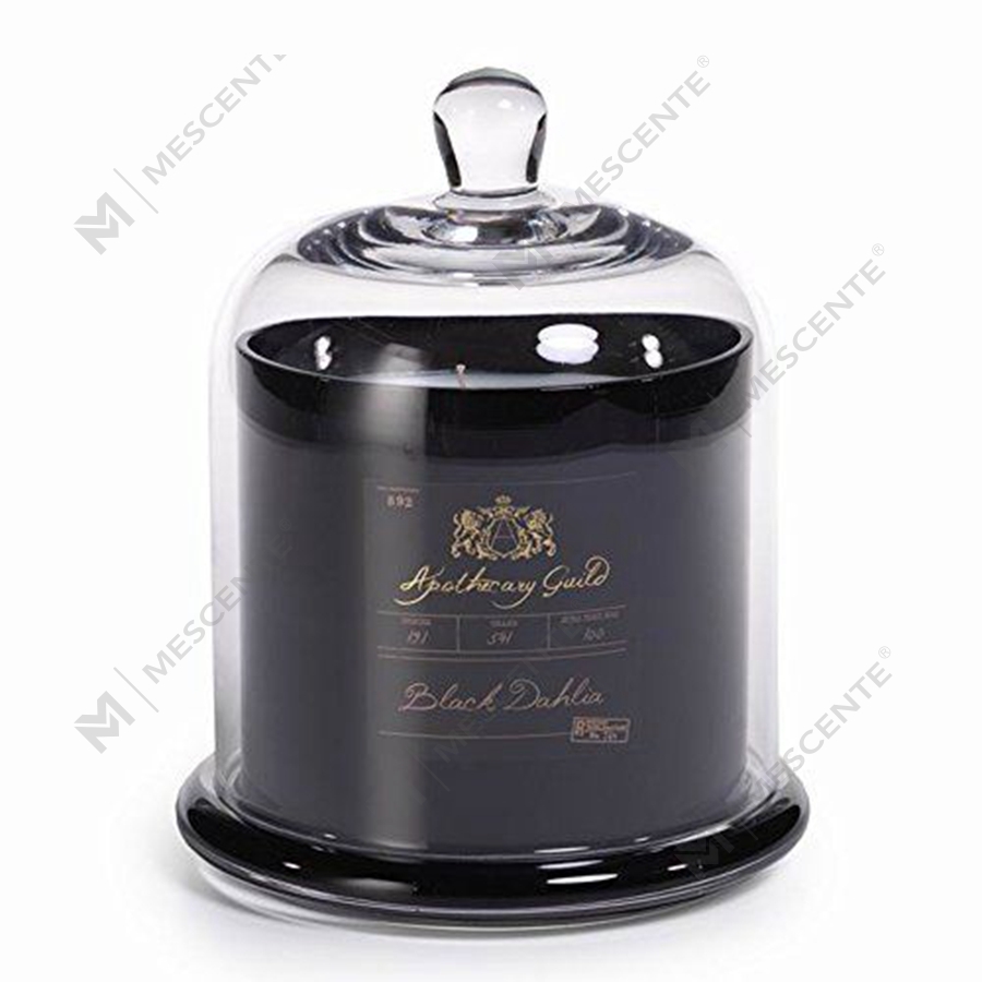 Mescente Luxury Silver Domed cover Świecznik zapachowy ze szklaną kopułą