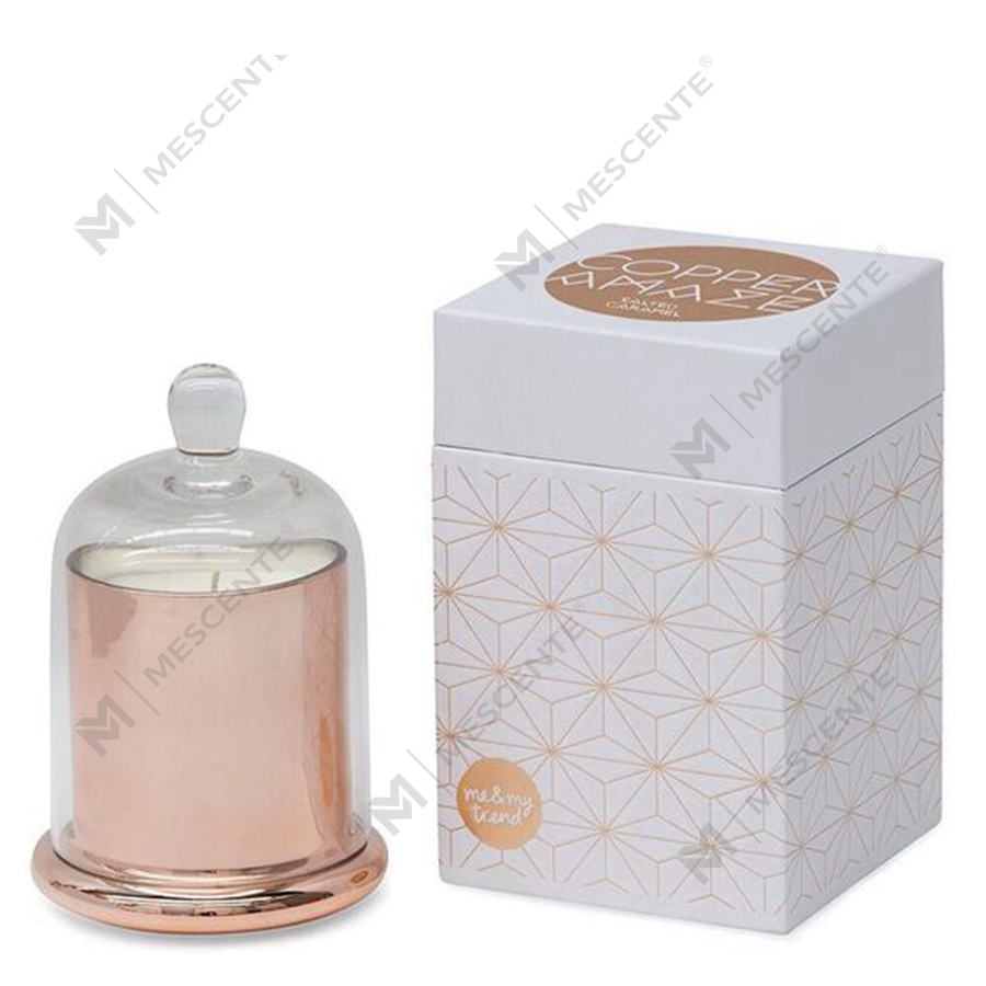 Mescente Luxury Silver Domed cover Świecznik zapachowy ze szklaną kopułą