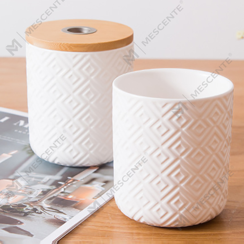 M&Scent 100ml 200ml Okrągły ceramiczny aromat Aromatyczna szklana butelka z dyfuzorem trzcinowym