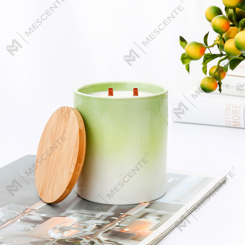 M&Scent Private Label Home Decor Niestandardowe świece zapachowe w ceramicznych słoikach