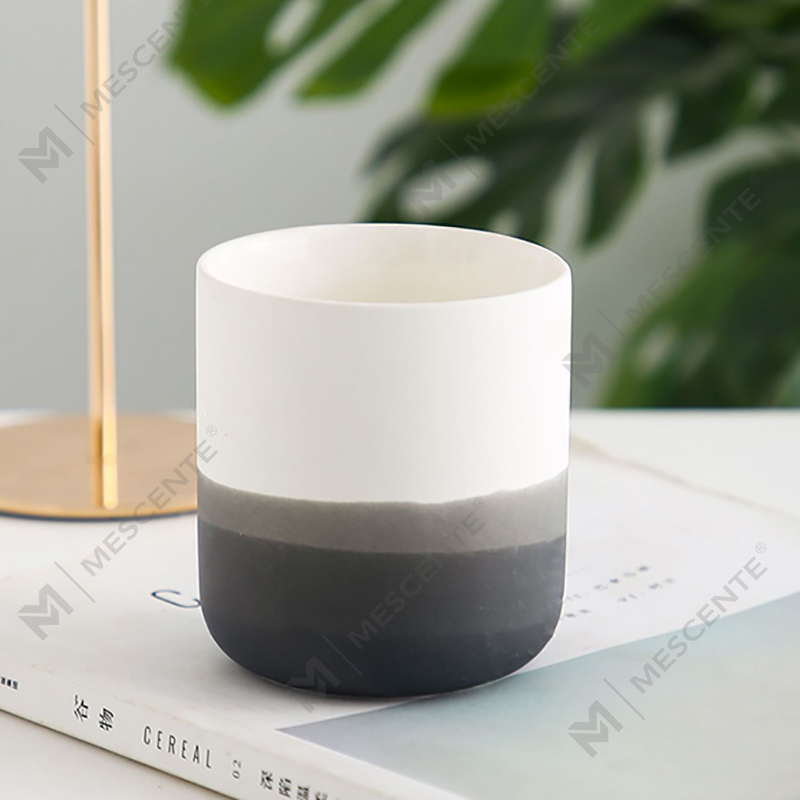 M&Scent Dekoracyjny ceramiczny niebiesko-biały wazon stożkowy Świecznik na Tealight, latarnie i słoiki na świece