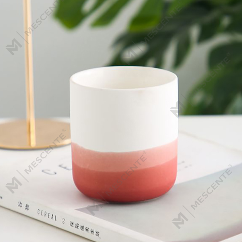 M&Scent Dekoracyjny ceramiczny niebiesko-biały wazon stożkowy Świecznik na Tealight, latarnie i słoiki na świece