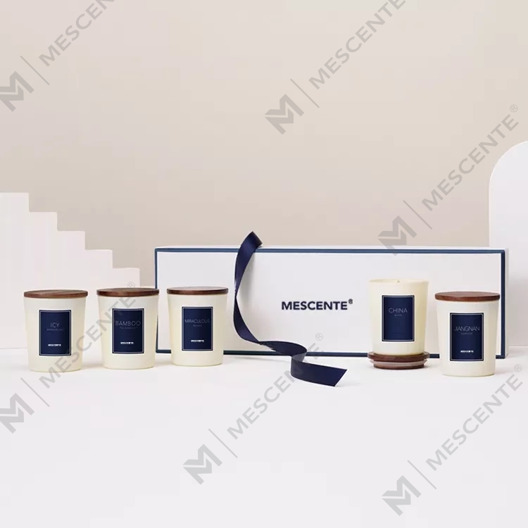M&scent hurtowa świeca zapachowa z olejkiem zapachowym marki własnej, luksusowa z pokrywką, świeca aromaterapeutyczna