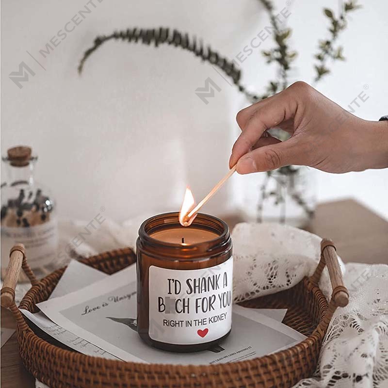 M&Scent 100% naturalny wosk Świąteczna świeca zapachowa do domowego zestawu upominkowego, świeca zapachowa w szklanym słoju z metalową pokrywką
