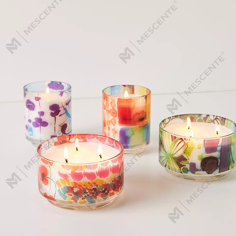 M&Scent luksusowa dekoracja na zamówienie prywatna marka 3 knoty niedzielny malarz szklane kryształowe świece zapachowe z wosku sojowego